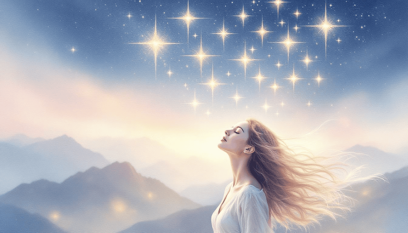 一幅鼓舞人心的图像,代表看到 888 号天使时要采取的行动。