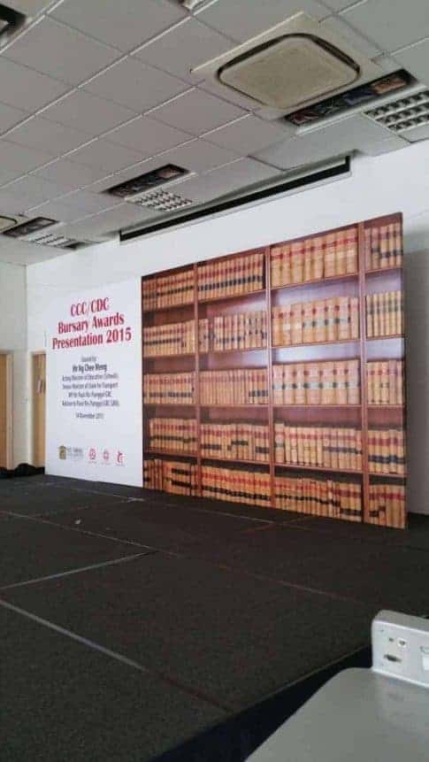 event backdrop printing for Bursary award