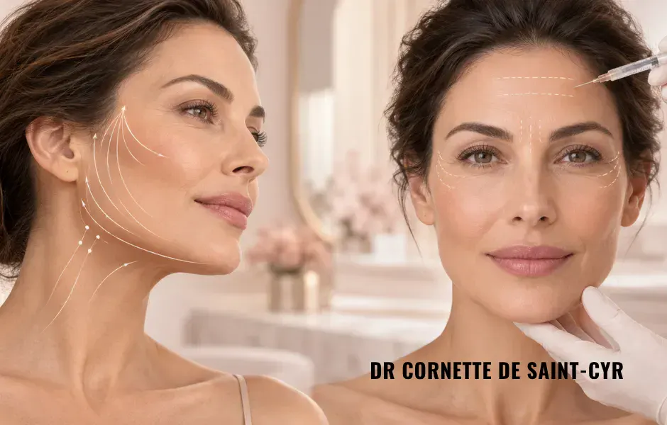 Fils tenseurs et botox : deux actions complémentaires sur le visage