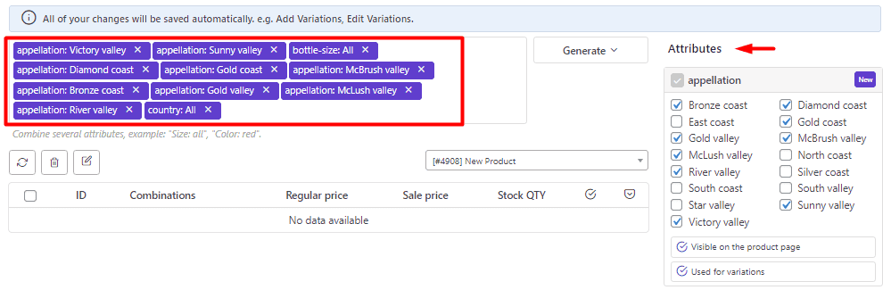 Bulk add new attribute to products