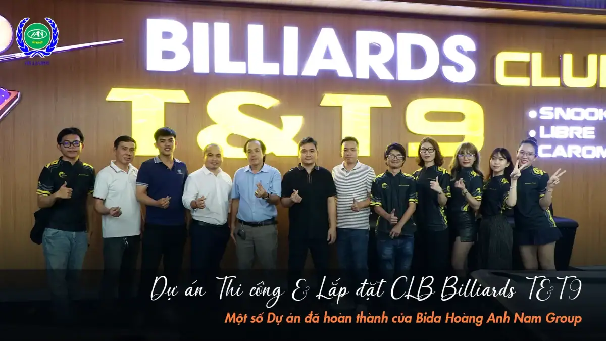Hình ảnh: Dự án thi công lắp đặt CLB Billiards T&T9
