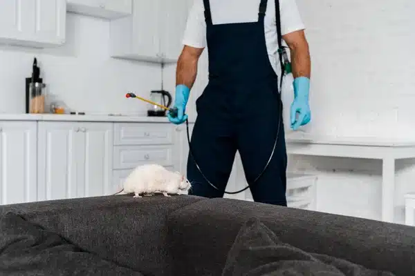 Dératisation et désinfection restaurant 92 – Coplaclean -2 comment choisir son dératiseur à paris. Homme contre rat blanc