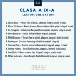 Lecturi obligatorii pentru clasa a 9-a lecturi obligatorii clasa a 9 a