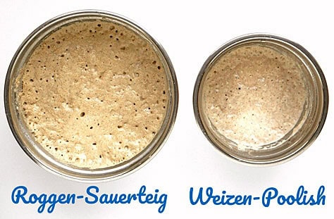 Roggensauerteig und Weizen-Poolish