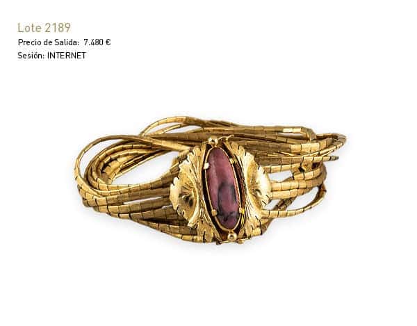 elMONTE - Fundación Montemadrid - Subasta abril 2026 - Pulsera flexible oro amarillo