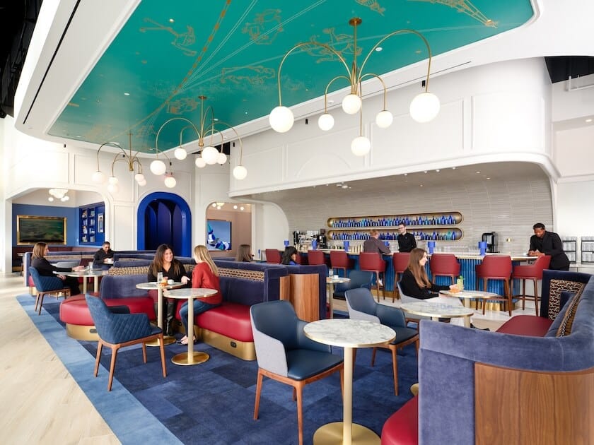 JetBlue Opens Its First Lounge — “BlueHouse” at JFK T5 (Dec 18, 2025) 6 BlueHouse First Floor with Customers 1