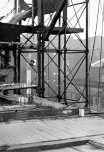 Odd Fellows Building March 1, 1929 Northern Indiana Historical Society building rooftop historic photo, early 20th-century industrial scene.
