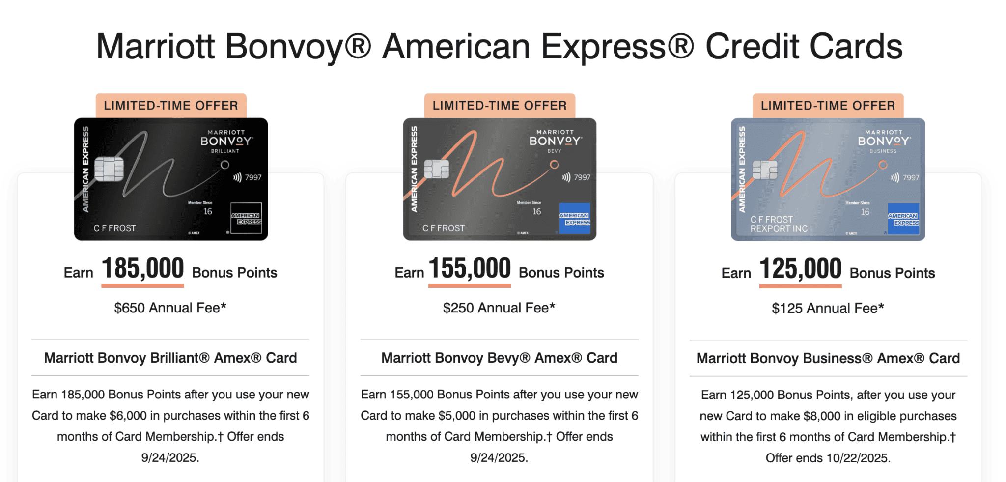 Marriott Amex Offer: Up to 185K Bonvoy Points for New Cards (LIMITED-TIME OFFER) 1 Marriott Amex Offer