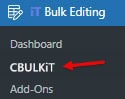 Select Woo Coupons submenu in iT Bulk Editing menu