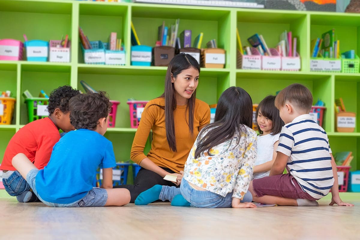 teacher with attentive students