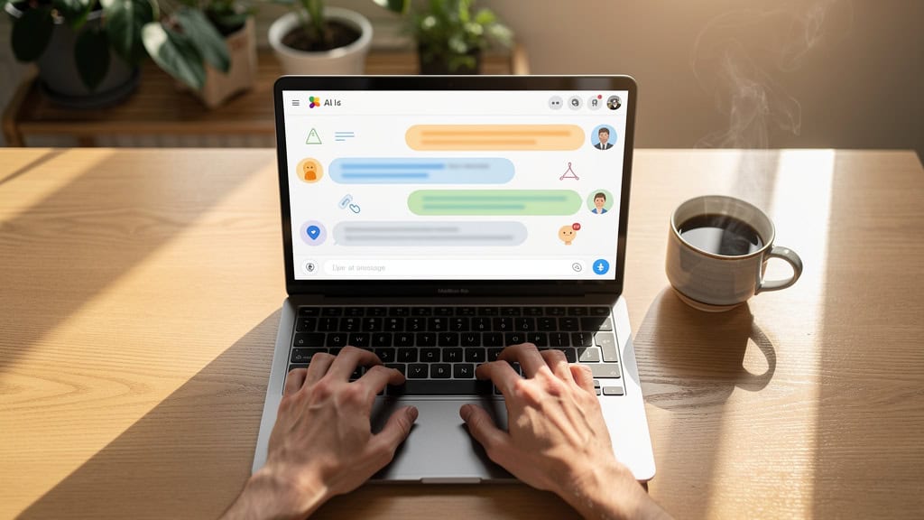 Business professional using AI marketing automation tools