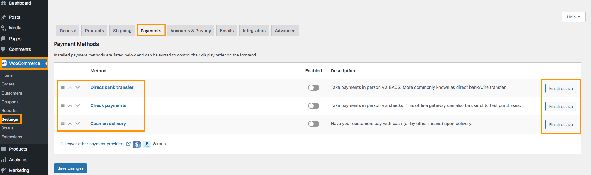 Add payment method in WooCommerce