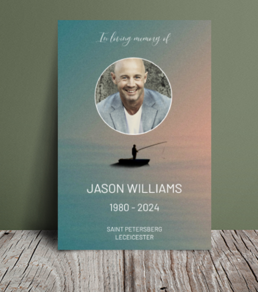 Fishing funeral order of service template 135 Fishing funeral order of service template 135 - Free Funeral Order of Service Template