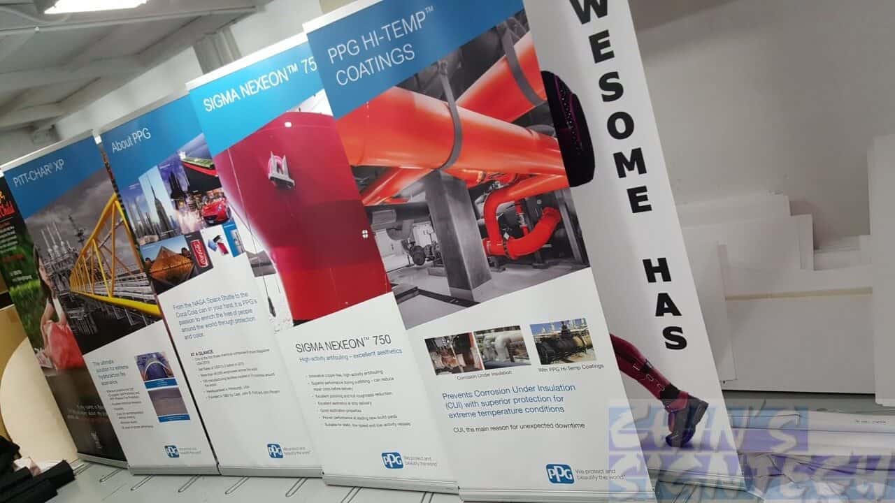 0.85 x 2m Pull up banners - PPG Industries