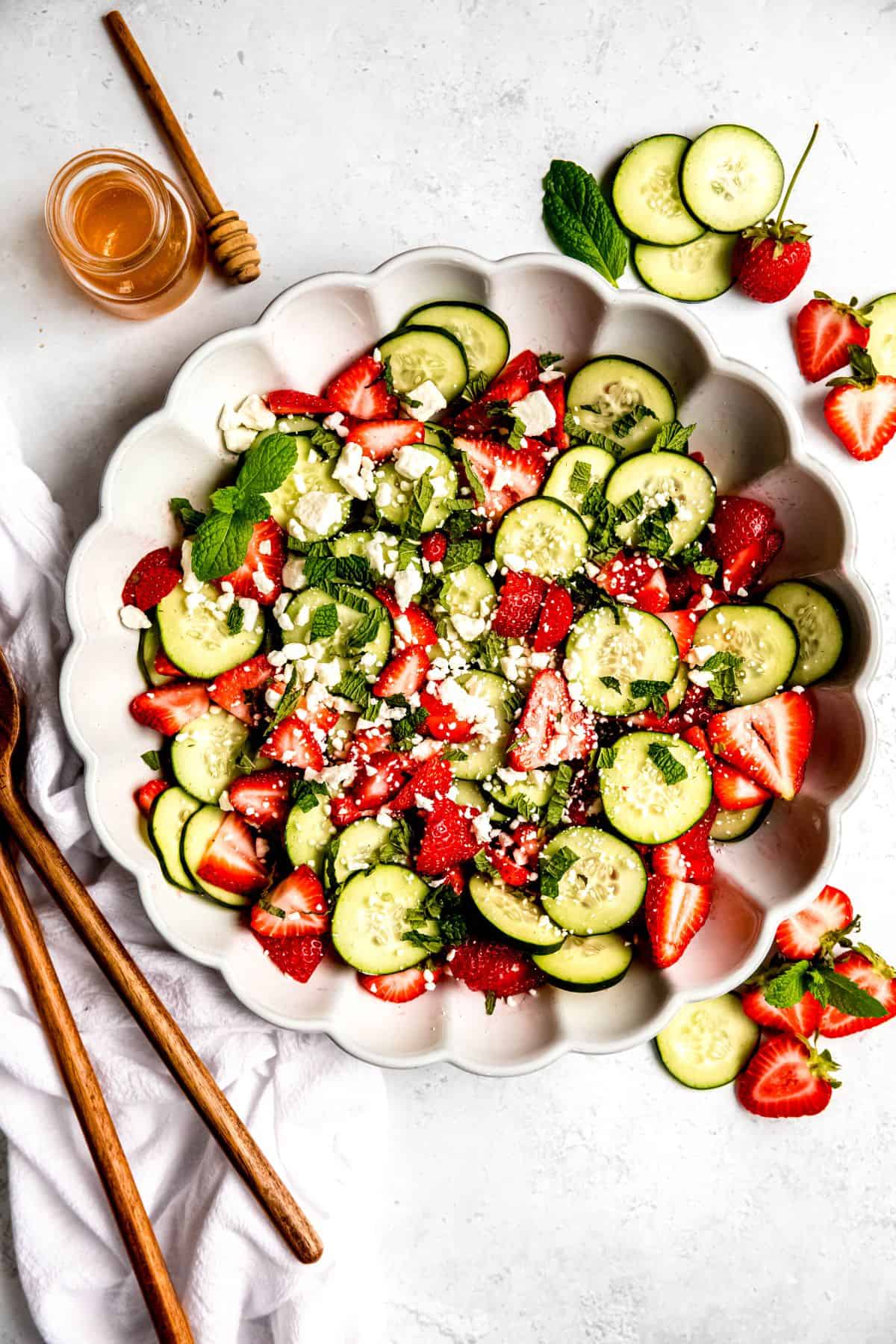 Strawberry Cucumber Salad (For a Crowd!)