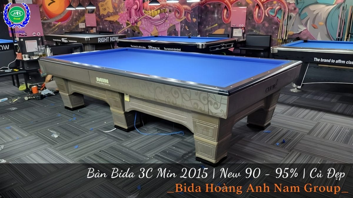Thanh lý bàn bida 3c min 2015 cũ đẹp, 90 - 95% | Bida Hoàng Anh Nam Group