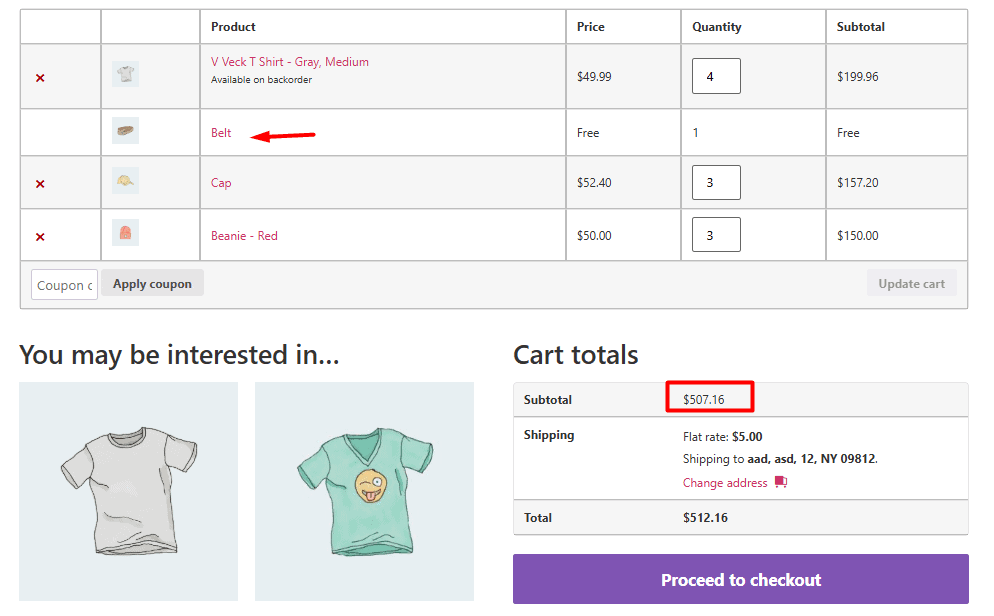 Tiered gifting rule result tier 1
