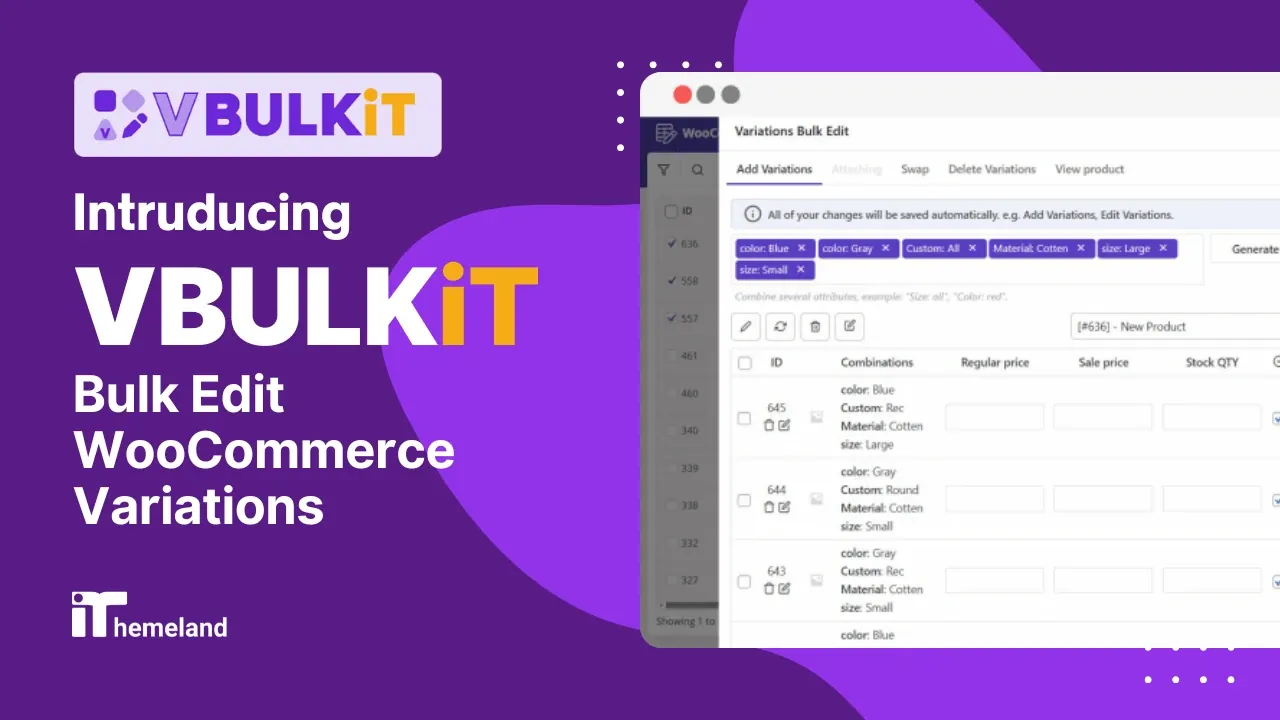 VBULKiT - Bulk Edit WooCommerce Variations youtube thumbnail banner