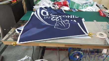 Satin fabric banner 7 x 3ft for Lion Dance