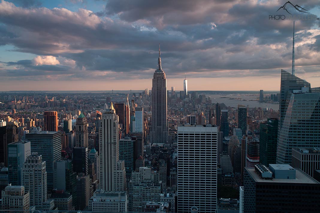 Ein Bild von New York am Abend, ohne Bildbearbeitung