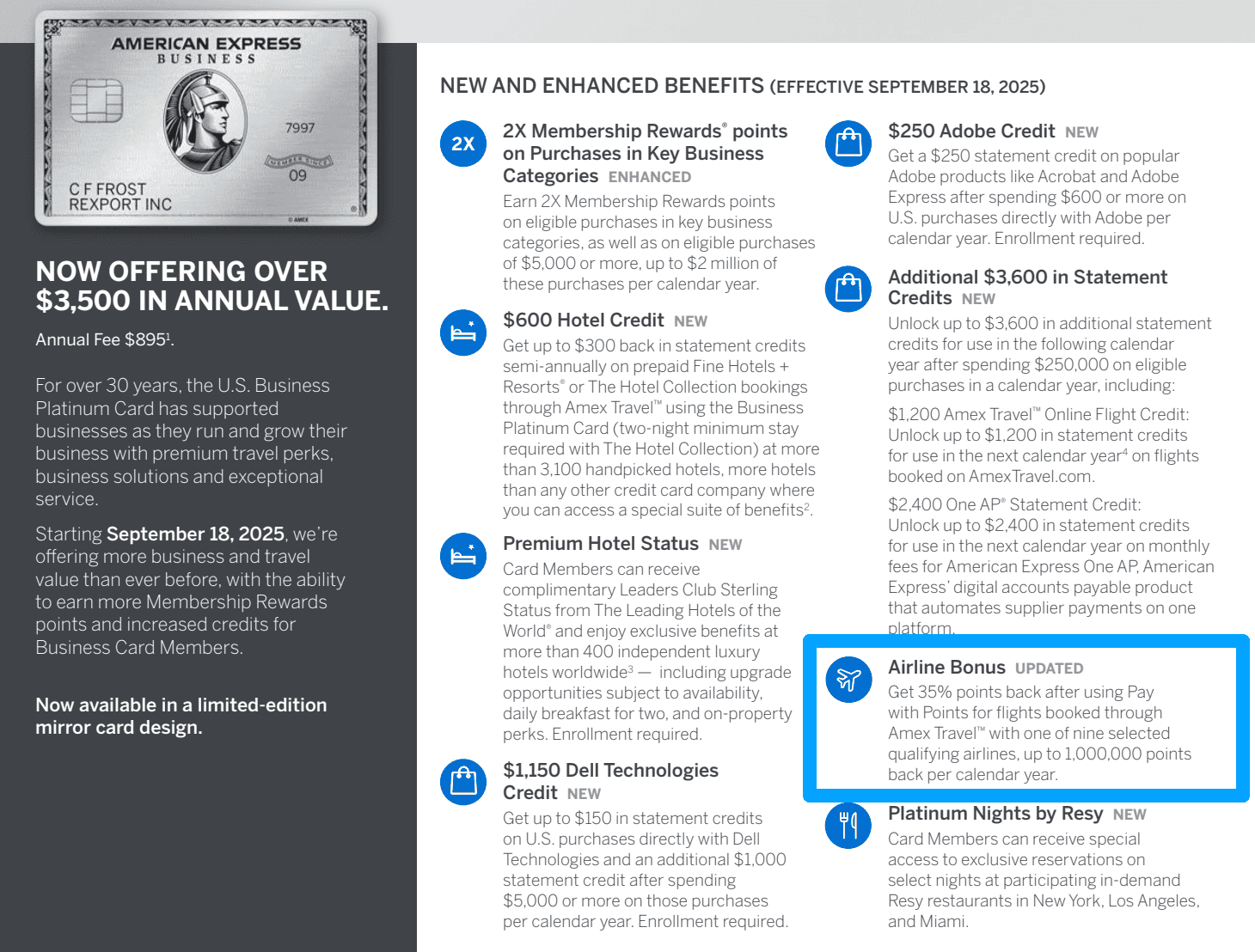 How to Maximize Amex Points for Flights 1 Amex Business Platinum benefits (effective Sept 18, 2025)