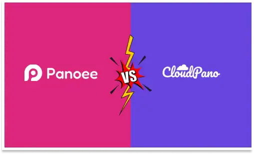 Difference between Panoee and CloudPano 3D virtual tour software comparison, highlighting features, usability, and advantages for users seeking immersive real estate and business virtual tour solutions.