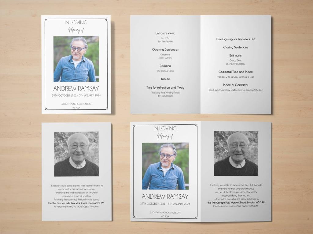 funeral program order of service