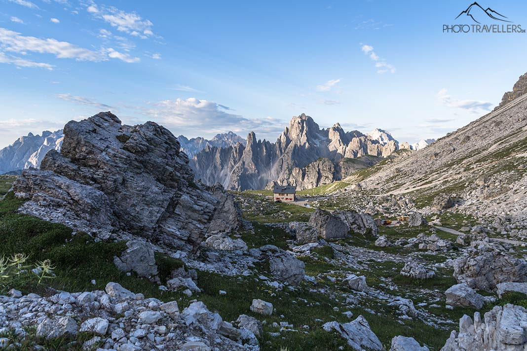 Der Blick zurück auf die Lavaredohütte