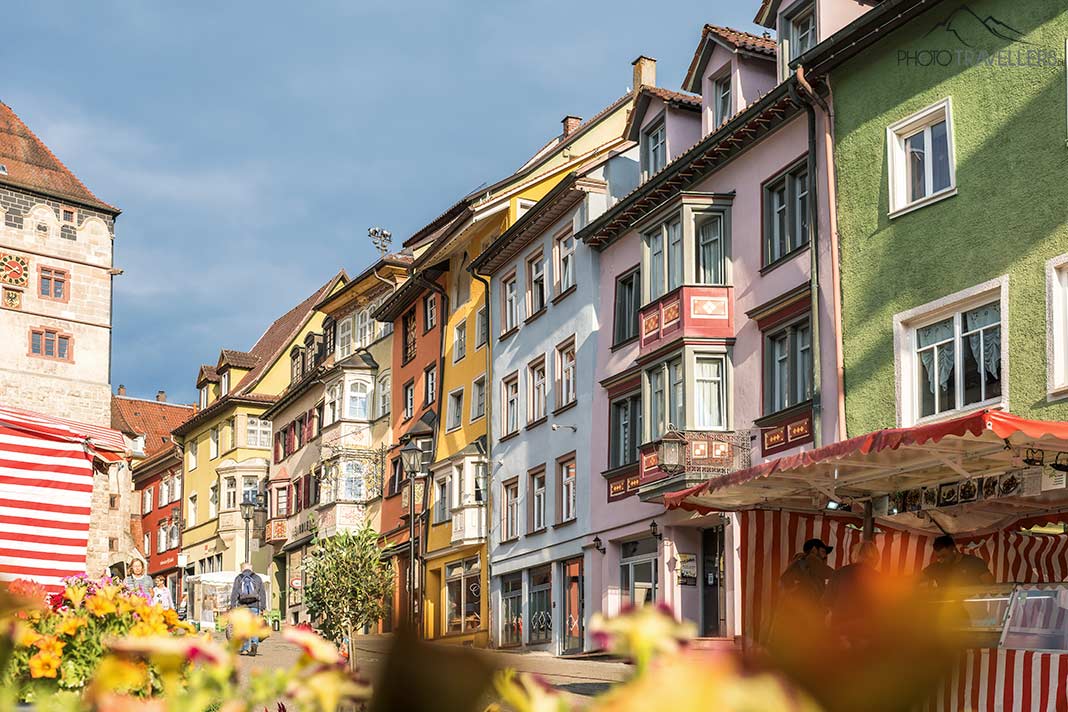 Bunte Häuser in der Altstadt von Rottweil