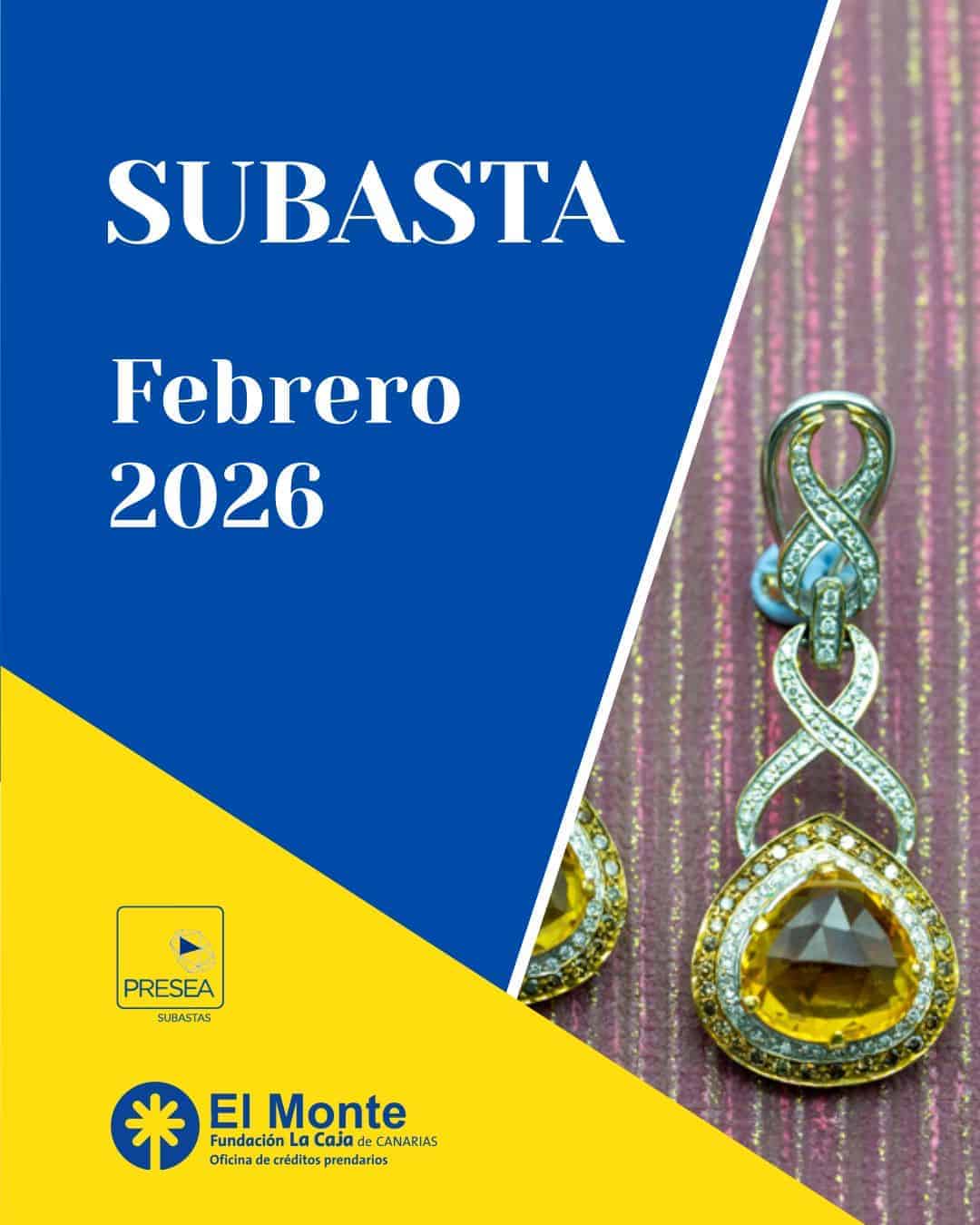 Monte de Piedad Fundación La Caja de Canarias - Subasta febrero 2026