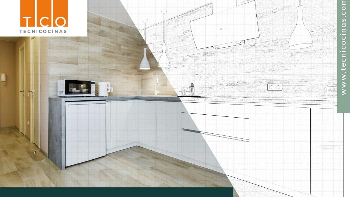 ✓ TIPOS de cocinas integrales: En L, U, con isla o mesón auxiliar