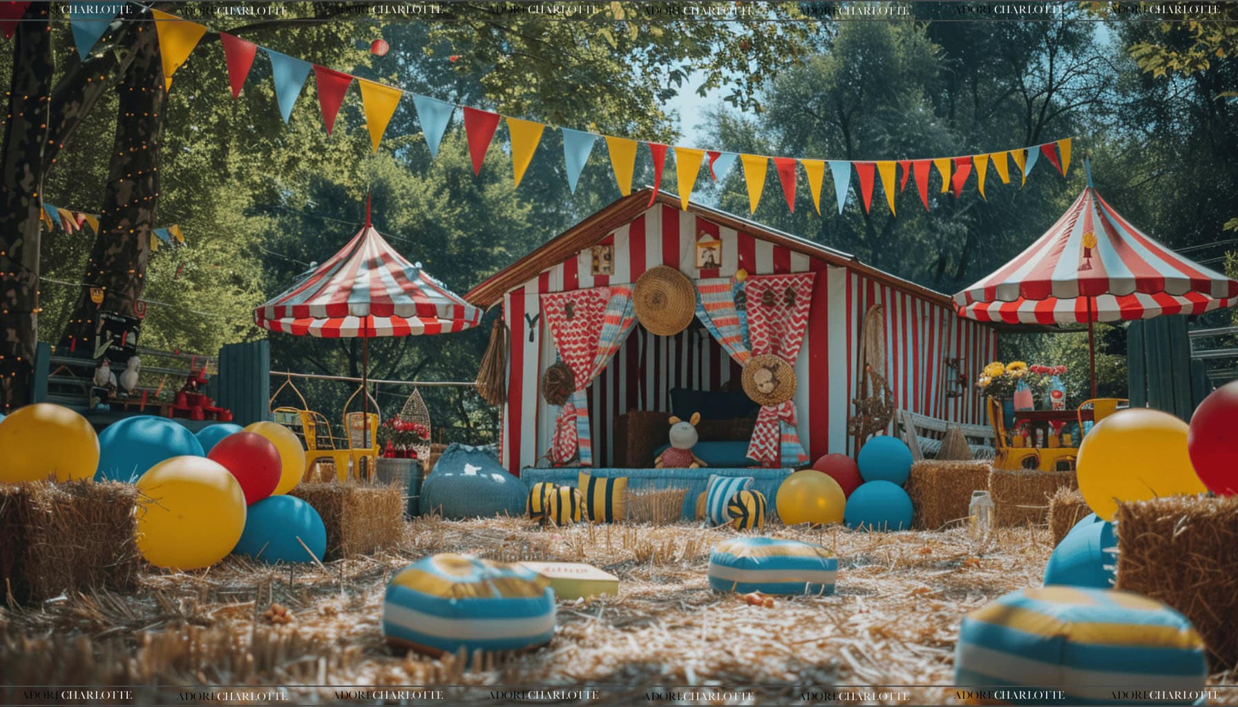 Farm Fun Boy First Birthday Theme Party Outdoor decorations