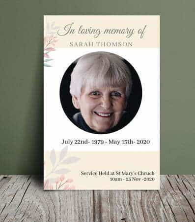 Beige funeral order of service (017) Beige funeral order of service (017) - Free Funeral Order of Service Template