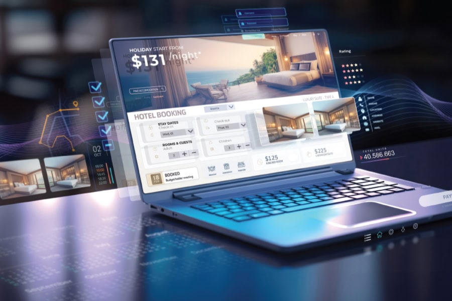 Laptop with holographic screen