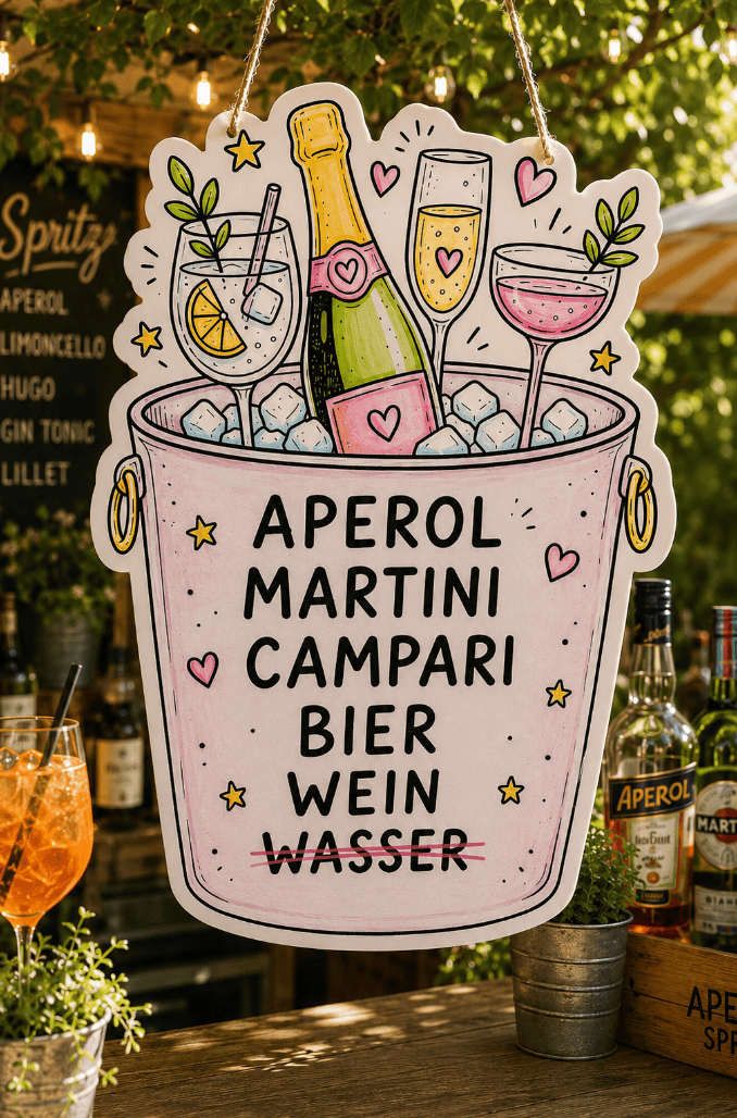 Deko für die Party-Bar? Mit dem DIY-Sektkühler zum Basteln wird es genial!