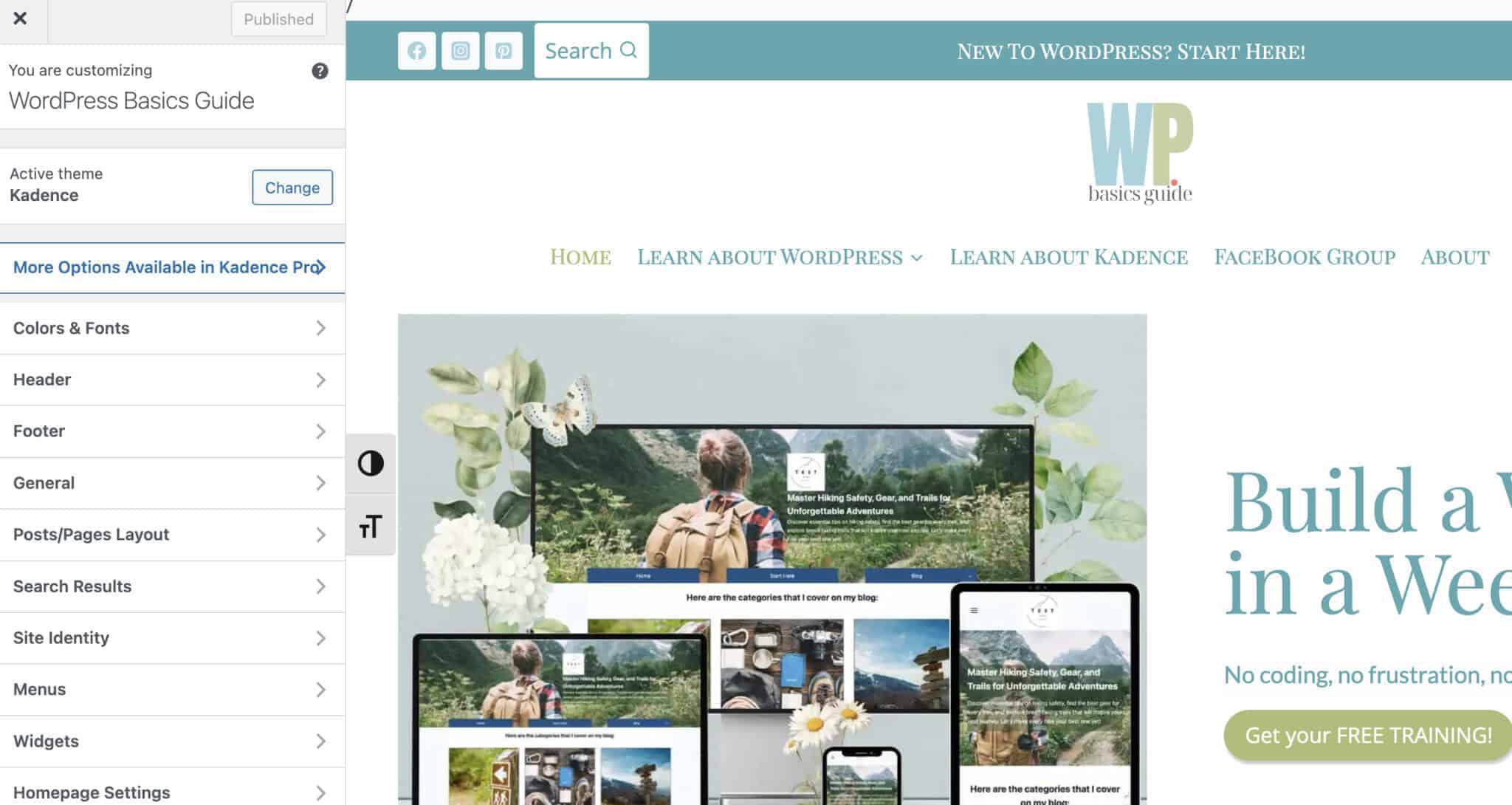 How to customize your site header in WordPress for Better User Experience 3 the wordpress customizer screen
