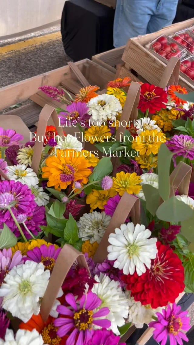 Grown here, Sold here, Enjoyed here. 
You know she’ll love flowers, especially if they are just because!!! 
#farmersmarket #cfm #canyon #canyontexas #vendors #paloduro #livemusic #canyonfarmersmarket #canyontx #shoplocal