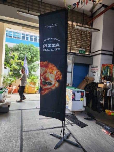 Rectangle flag banenr for Pizza shop