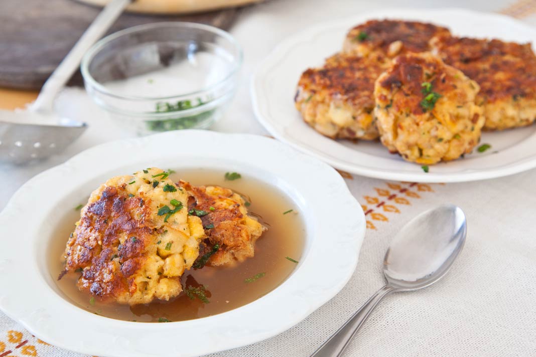 Kaspressknödel serviert