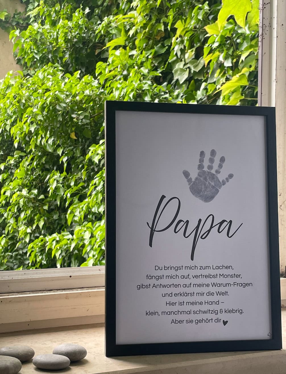 Handabdruck Geschenk für Vatertag zum Basteln eines Posters
