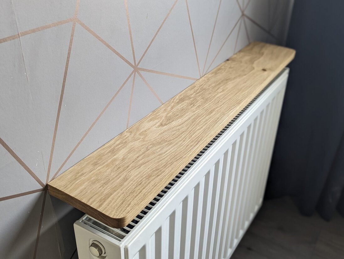 Solid Oak Radiator Shelf | Console Table | Narrow Table | Hallway Table | Easy Install