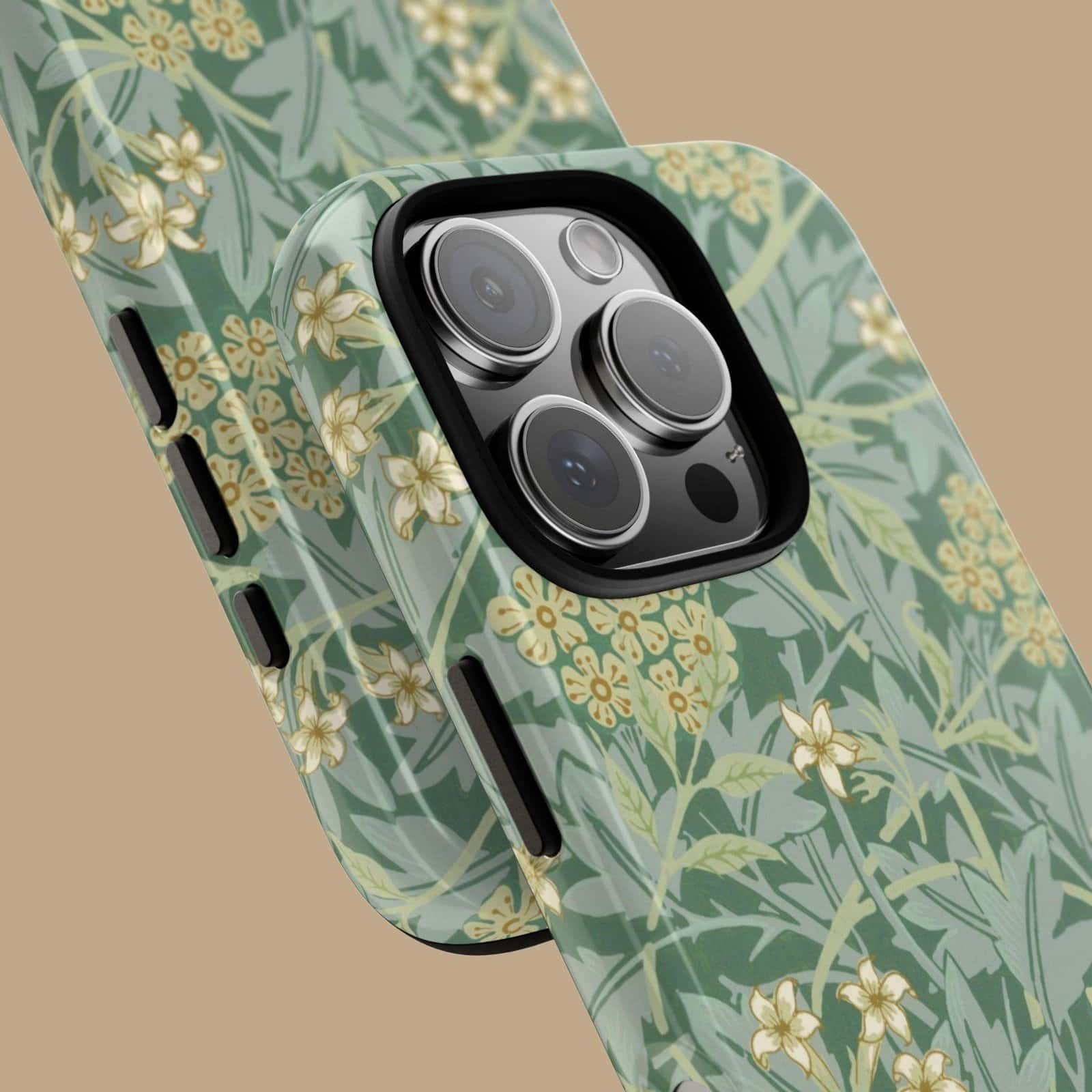iPhone Cases (84) William Morris Phone Case - Jasmine, iPhone 17 Cover, Arts & Crafts, Polycarbonate Shell