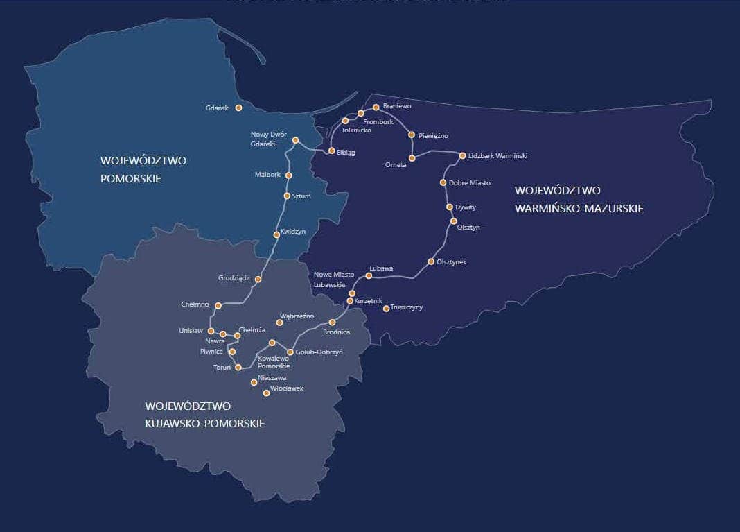 szlaki turystyczne warmii i mazur