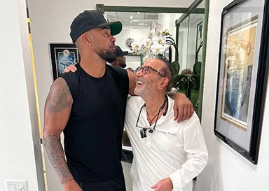 Dr. Anthony Mobasser with Shemar Moore