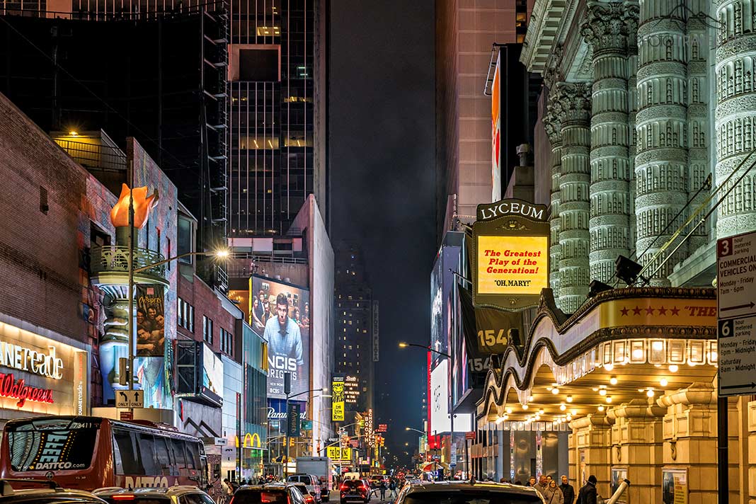 Das Lyceum in New York am Abend