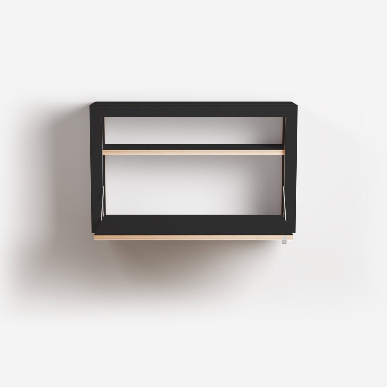 Fläpps Box Sekretär-in 80x50x20 | Klappbarer Wandschreibtisch mit viel Stauraum