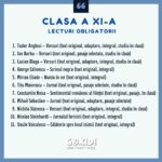 Lecturi obligatorii clasa a 11-a lecturi obligatorii clasa a 11 a