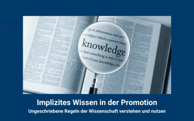Podcast Coachingzonen 8 Implizites Wissen in der Promotion: Ungeschriebene Regeln der Wissenschaft verstehen