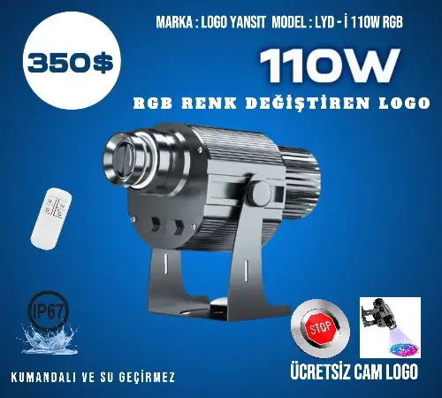 Logo Yansıt LYD-i110W RGB Renk Değiştiren Logo 23 110w Renk degistiren logo