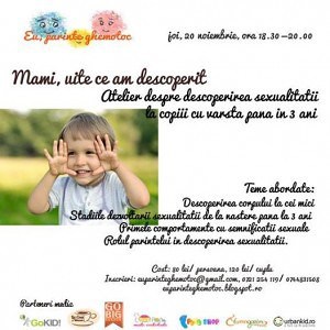 Atelier parenting sexualitate copii 2-3 ani Atelier parenting sexualitate copii 2-3 ani